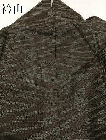 平和屋着物●本場染大島紬　舞葉文　正絹　逸品　AABA2692ph