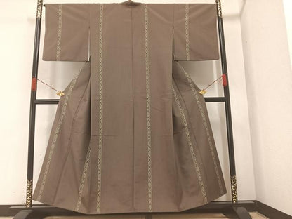 平和屋着物●上質な紬 間道 正絹 逸品 AABA2714ph