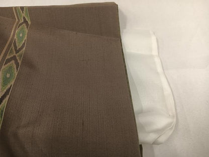 平和屋着物●上質な紬 間道 正絹 逸品 AABA2714ph