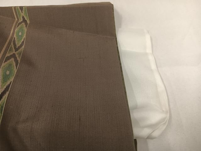 平和屋着物●上質な紬 間道 正絹 逸品 AABA2714ph