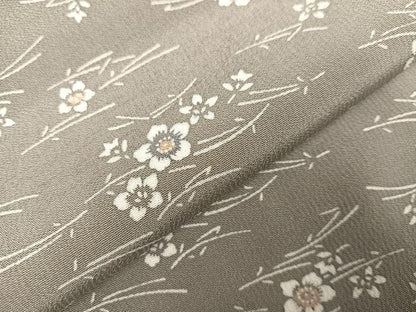 平和屋着物●上質な小紋　草花文　正絹　逸品　AABA2717ph