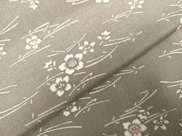 平和屋着物●上質な小紋　草花文　正絹　逸品　AABA2717ph