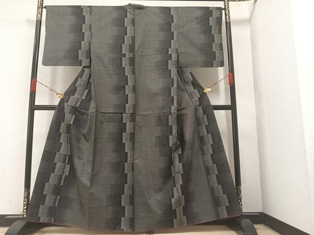 平和屋着物●本場大島紬 一元絣 間道 正絹 逸品 AABA2727ph