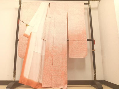 平和屋着物●豪華振袖　絞り　源氏車花文　正絹　逸品　AABA2735ph