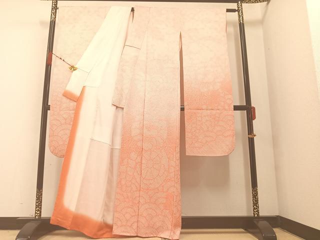 平和屋着物●豪華振袖　絞り　源氏車花文　正絹　逸品　AABA2735ph