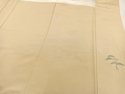 平和屋着物●訪問着　友禅　作家物　松竹梅風景文　暈し染め　正絹　逸品　AABA2742ph