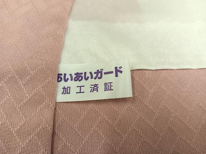 平和屋着物●上質な色無地 一斤染色 正絹 逸品 AABA2749ph