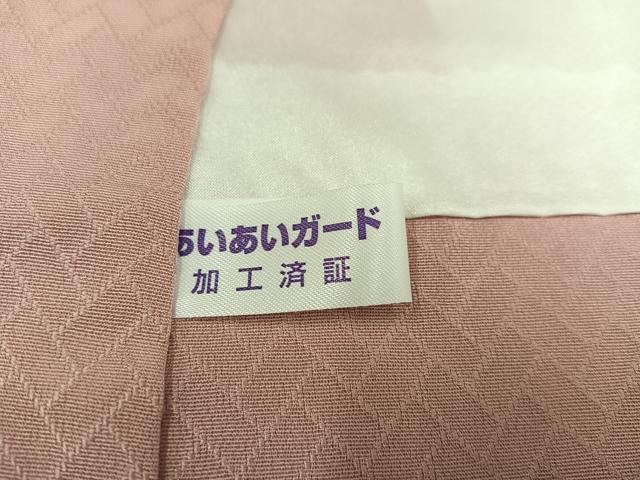 平和屋着物●上質な色無地 一斤染色 正絹 逸品 AABA2749ph