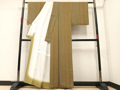 平和屋着物●上質な小紋　間道　健勝苑扱い　正絹　逸品　AABA2756ph
