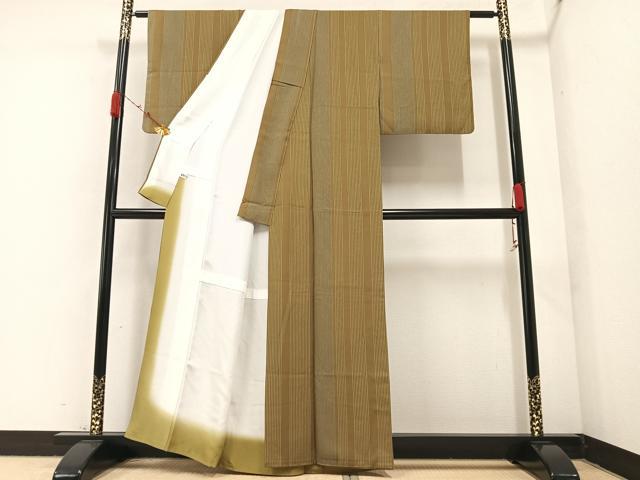 平和屋着物●上質な小紋　間道　健勝苑扱い　正絹　逸品　AABA2756ph