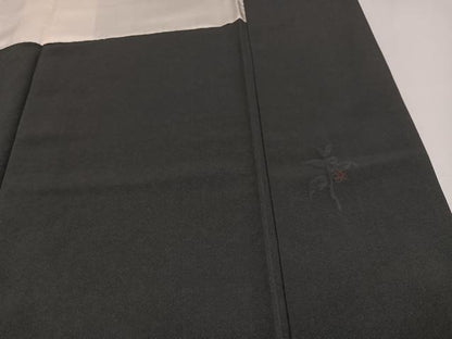 平和屋着物●訪問着 手描き ろうけつ染め 草花文 正絹 逸品 AABA2757ph