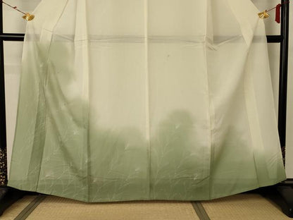 平和屋着物＊夏物 訪問着 絽 樹林文 暈し染め 正絹 逸品 AABA2763jd