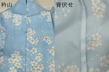 平和屋着物＊夏物 小紋 絽 桜文 洗える着物 AABA2765jd