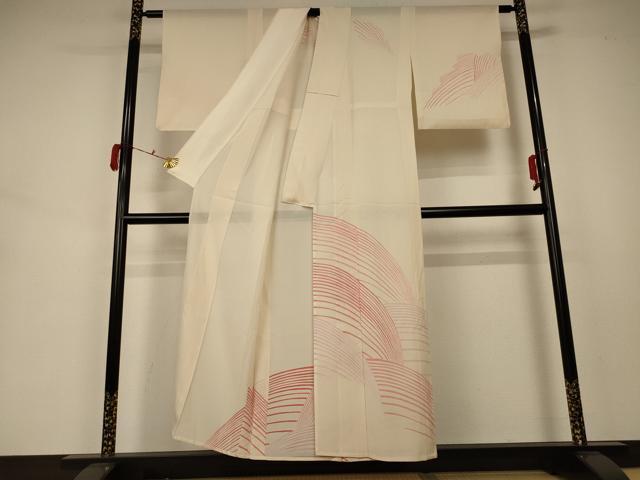平和屋着物＊夏物 訪問着 絽 流水文 正絹 逸品 AABA2767jd