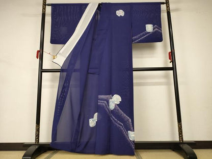 平和屋着物＊夏物 訪問着 絽 陶器文 洗える着物 AABA2768jd