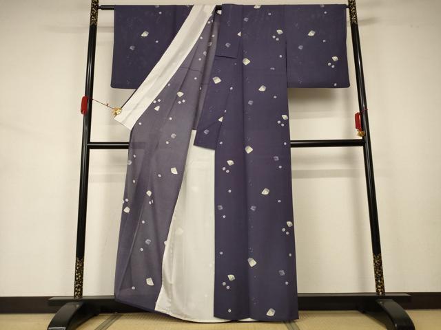 平和屋着物＊夏物 小紋 絽 色紙花文 正絹 逸品 AABA2772jd