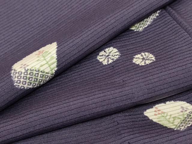 平和屋着物＊夏物 小紋 絽 色紙花文 正絹 逸品 AABA2772jd