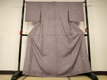 平和屋着物＊夏物 小紋 絽 舞花文 正絹 逸品 AABA2774jd