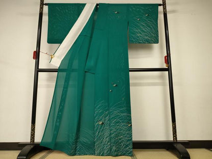平和屋着物＊夏物 訪問着 絽 手描き 水滴 金彩 正絹 逸品 AABA2778jd