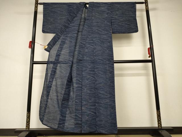 平和屋着物＊夏物 小紋 紗 流水文 AABA2779jd