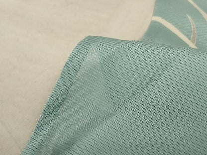 平和屋着物＊夏物　訪問着　絽　駒刺繍　流水草花文　正絹　逸品　AABA2780jd
