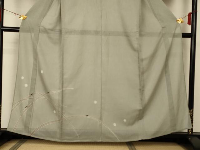 平和屋着物＊夏物 訪問着 絽 絞り 手描き 蛍文 正絹 逸品 AABA2783jd