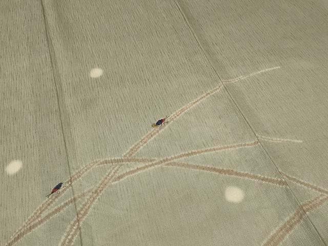 平和屋着物＊夏物 訪問着 絽 絞り 手描き 蛍文 正絹 逸品 AABA2783jd