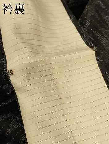 平和屋着物＊夏物 本場大島紬 夏大島 幾何学文様 正絹 逸品 AABA2784jd