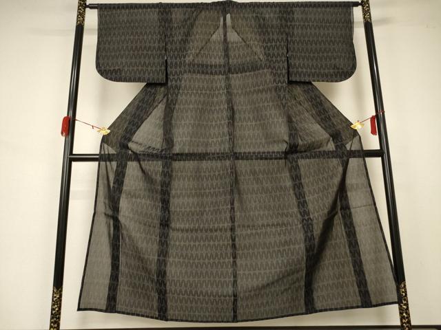 平和屋着物＊夏物 本場大島紬 夏大島 幾何学文様 正絹 逸品 AABA2784jd