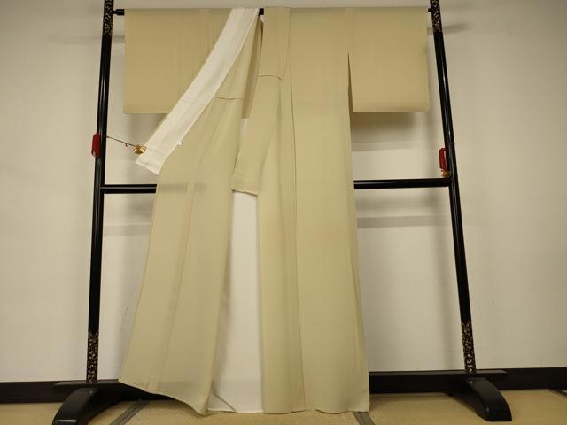 平和屋着物＊夏物 本加賀友禅作家 梶山伸監修 色無地 絽 蒸栗色 正絹 逸品 AABA2786jd