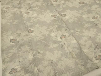 平和屋着物＊夏物 本場大島紬 夏大島 草花文 正絹 逸品 AABA2791jd