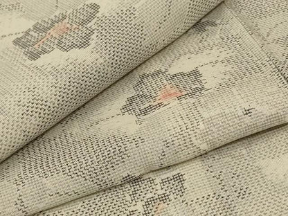 平和屋着物＊夏物 本場大島紬 夏大島 草花文 正絹 逸品 AABA2791jd