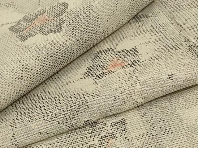 平和屋着物＊夏物 本場大島紬 夏大島 草花文 正絹 逸品 AABA2791jd