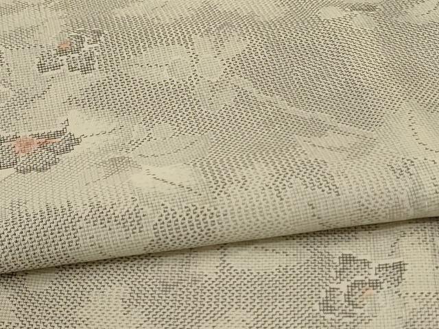 平和屋着物＊夏物 本場大島紬 夏大島 草花文 正絹 逸品 AABA2791jd