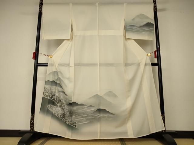 平和屋着物＊夏物 訪問着 絽 風景文 正絹 逸品 AABA2792jd