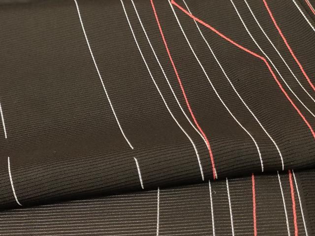 平和屋着物＊夏物 小紋 絽 変わり縞 正絹 逸品 AABA2799jd