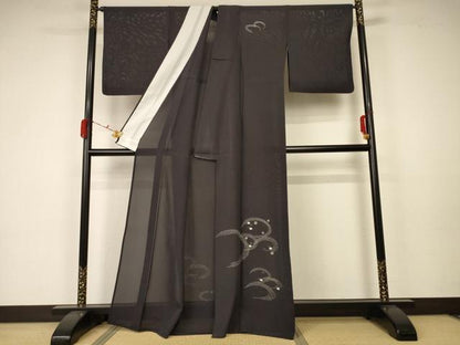 平和屋着物＊夏物 訪問着 絽 刺繍 丸文 正絹 逸品 AABA2801jd