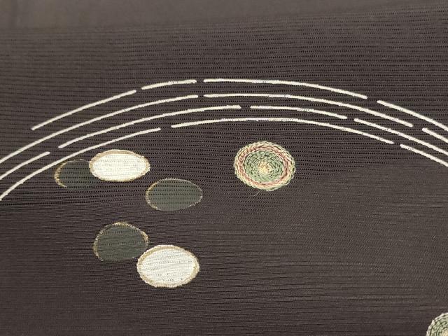 平和屋着物＊夏物 訪問着 絽 刺繍 丸文 正絹 逸品 AABA2801jd