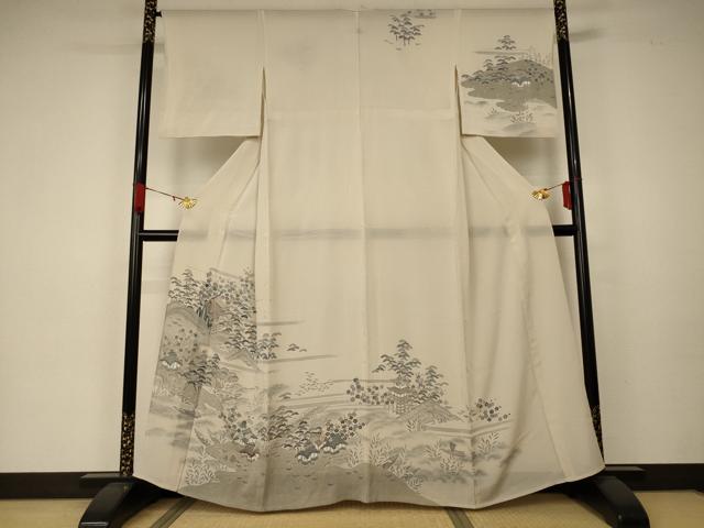 平和屋着物＊夏物 訪問着 絽 風景文 正絹 逸品 AABA2803jd
