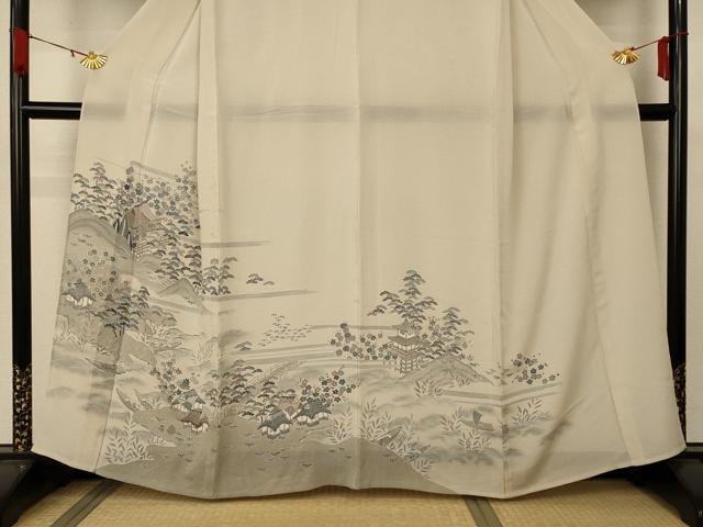 平和屋着物＊夏物 訪問着 絽 風景文 正絹 逸品 AABA2803jd