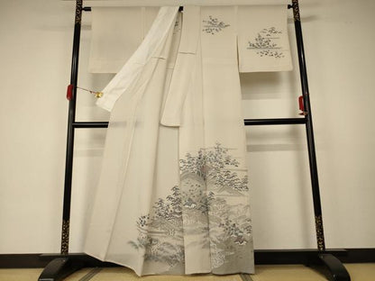 平和屋着物＊夏物 訪問着 絽 風景文 正絹 逸品 AABA2803jd