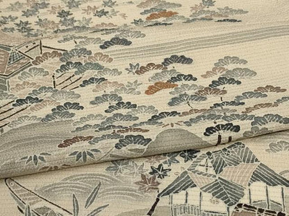 平和屋着物＊夏物 訪問着 絽 風景文 正絹 逸品 AABA2803jd