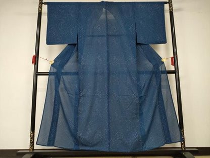 平和屋着物＊夏物 小紋 絽 丸文 正絹 逸品 AABA2804jd
