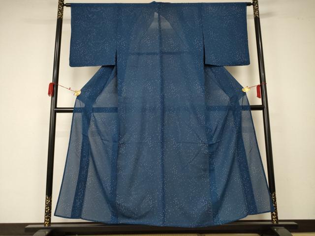 平和屋着物＊夏物 小紋 絽 丸文 正絹 逸品 AABA2804jd