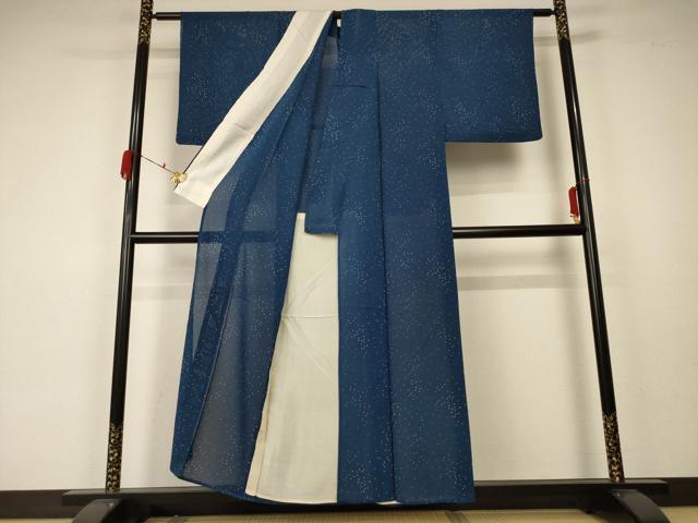 平和屋着物＊夏物 小紋 絽 丸文 正絹 逸品 AABA2804jd