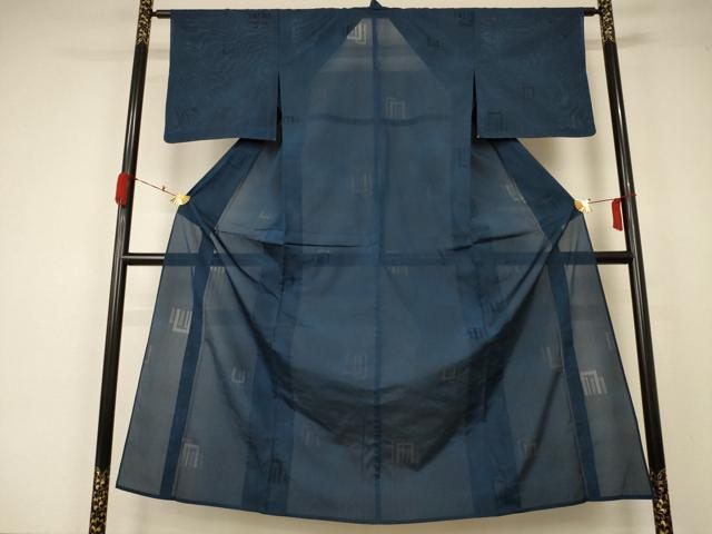 平和屋着物＊夏物 色無地 縦絽 源氏香紋紗 褐返色 正絹 逸品 未使用 AABA2805jd