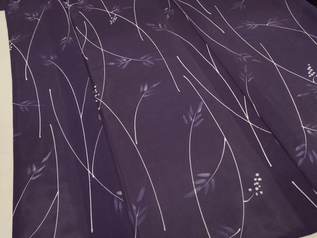 平和屋着物＊夏物 小紋 絽 手描き 葡萄文 正絹 逸品 AABA2806jd