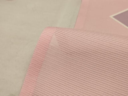 平和屋着物＊夏物 訪問着 絽 色紙吉祥文 銀彩 正絹 逸品 AABA2809jd