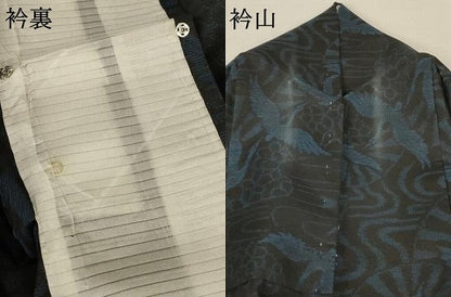 平和屋着物＊夏物 本場大島紬 夏大島 飛鶴文 正絹 逸品 AABA2813jd