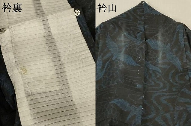 平和屋着物＊夏物 本場大島紬 夏大島 飛鶴文 正絹 逸品 AABA2813jd